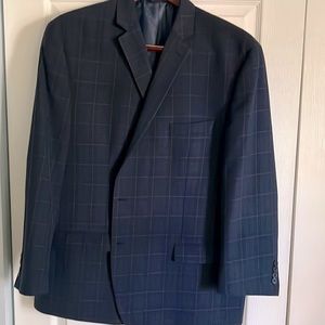 Mens Blazer Blue Pattern